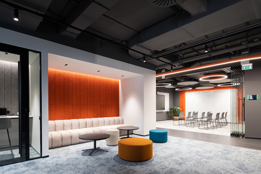 Пример акустических панелей для офиса, офис Winline