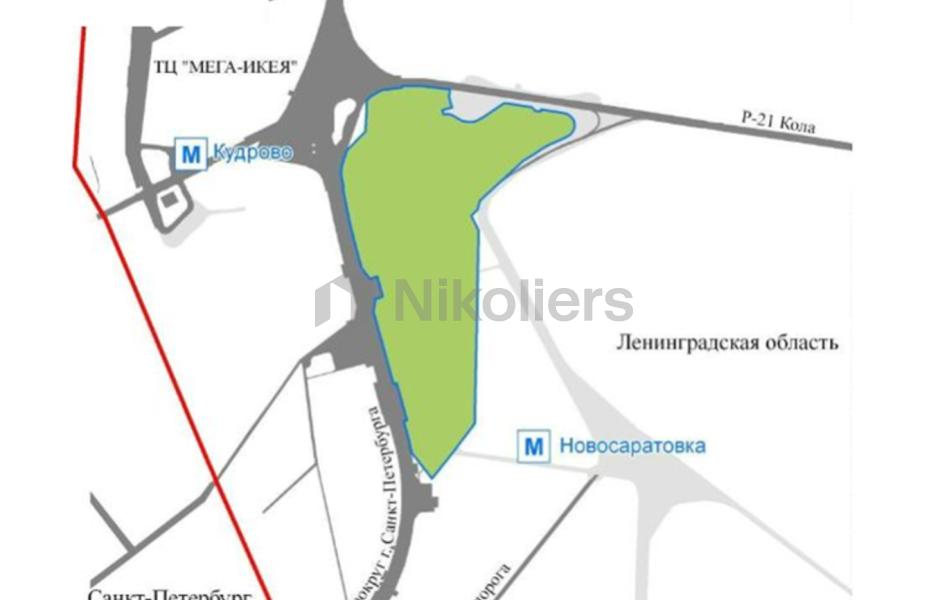 Земельный участок в Новосаратовке 138,48 Га, продажа Санкт-Петербург
