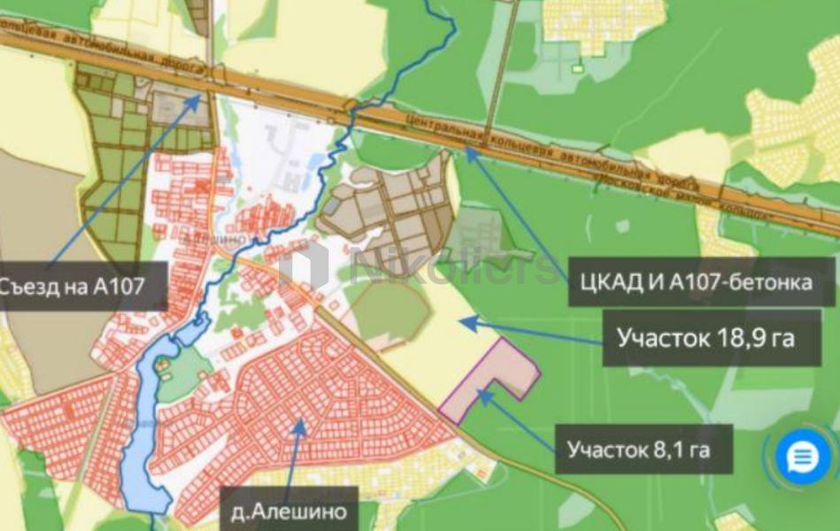 Земельный участок Алешино, 27 га, продажа Москва